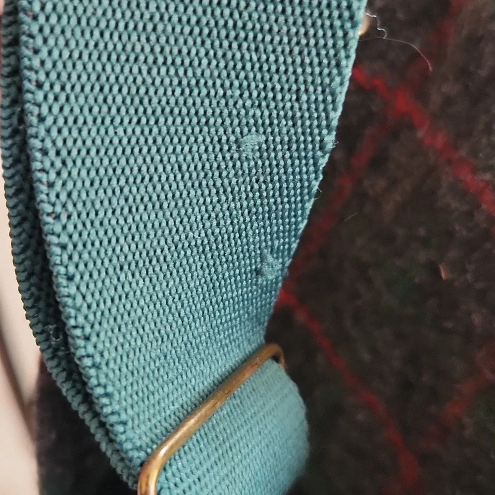 Men's Green Plaid Pants with Suspenders - Picture 11 of 12